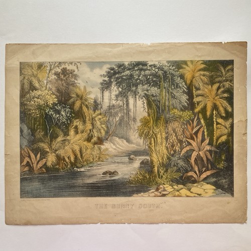 Vintage unframed currier and - vintage,